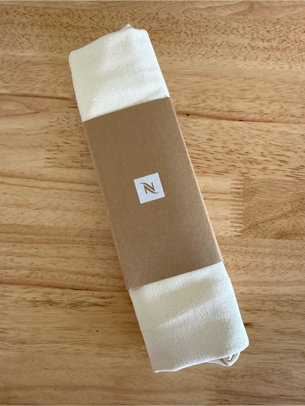 NESPRESSO Neutral Cream Color Tote Bag, 100% Cotton, Recycled Material, NWT